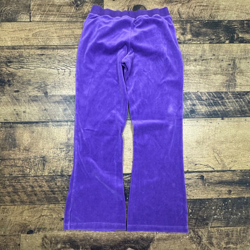 Faded Glory Kids Purple Velour Flare Pants Size XL 14 16 GUC sweats - Picture 7 of 8